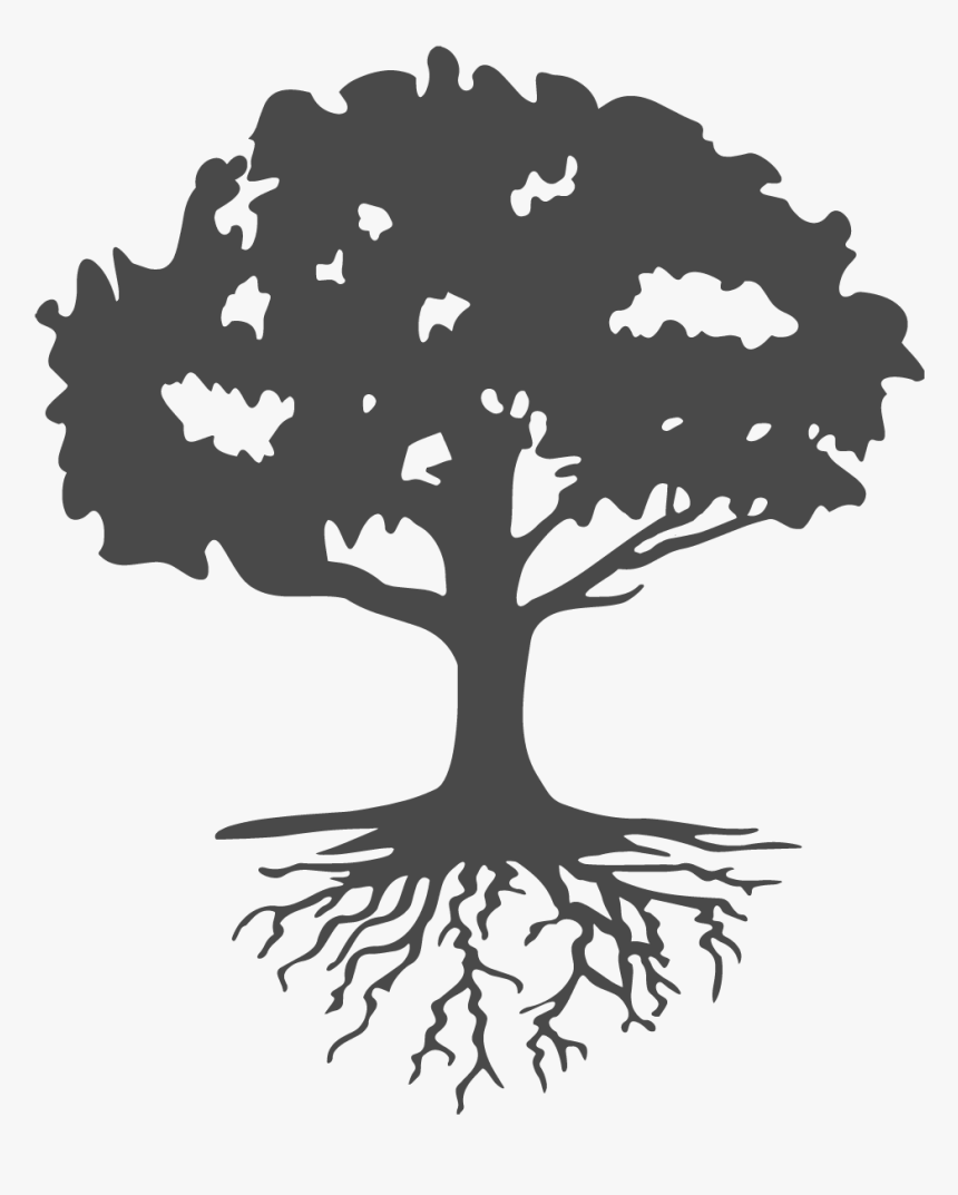 Roots Clipart Landscaping - Tree With Roots Silhouette, HD Png Download ...