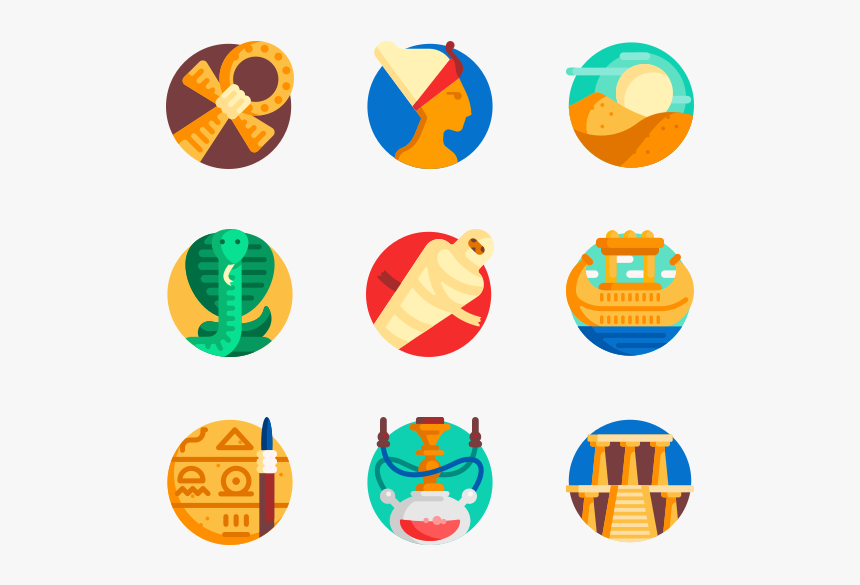 Egypt - Education Flat Icons Png, Transparent Png, Free Download