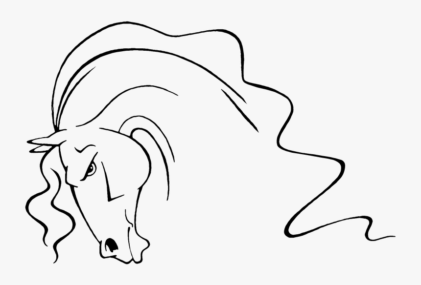 Transparent Horse Outline Png - Line Art, Png Download, Free Download