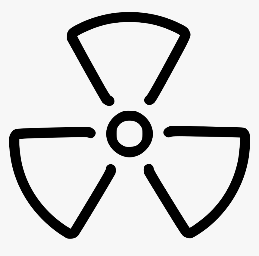 Radioactive Nuclear Danger Atom - Nuclear Sign Outline, HD Png Download, Free Download