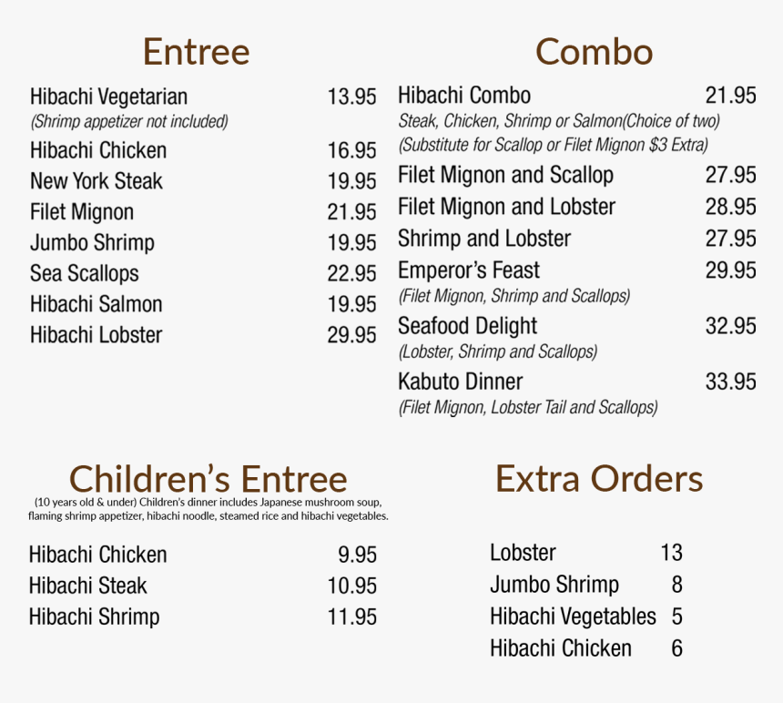 Kabuto Menu Price, HD Png Download, Free Download