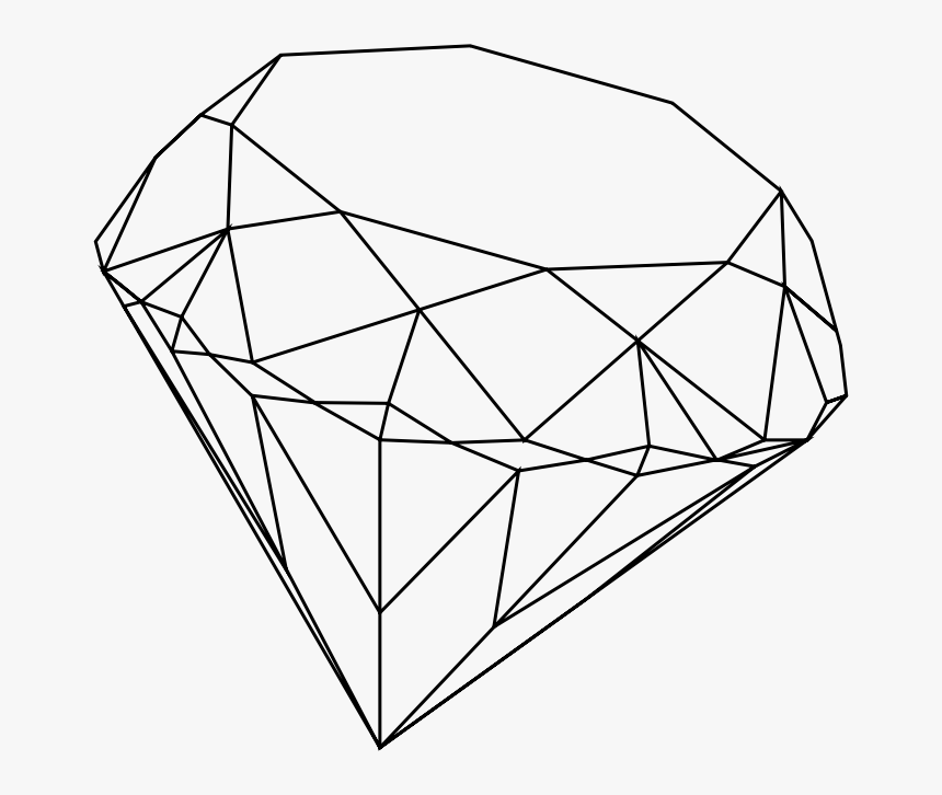 Diamond Line Drawing Png, Transparent Png, Free Download