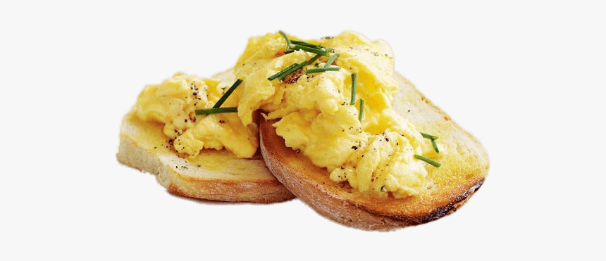 Scrambled Eggs On Toast Scrambled Eggs Transparent Background Hd Png Download Kindpng