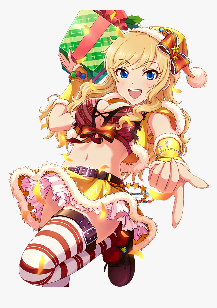 #idol #christmas #anime #animegirl #girl #schoolidol - クリスマス ☆ ギャル 大槻 唯, HD Png Download, Free Download