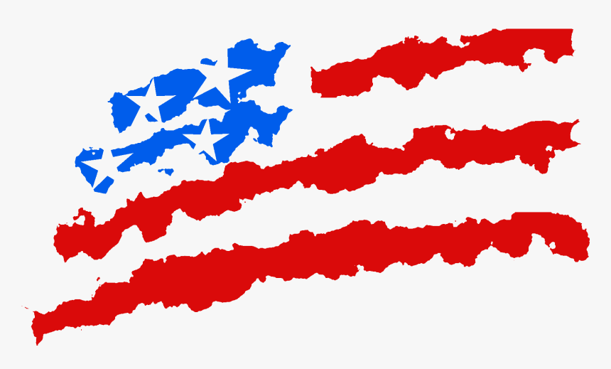 Drawn American Flag Transparent Background - 4th Of July Sticker, HD Png Download, Free Download