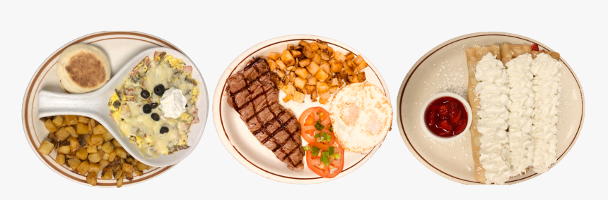 Eggs, Steak, Hashbrowns, And Crepes - Grillades, HD Png Download, Free Download