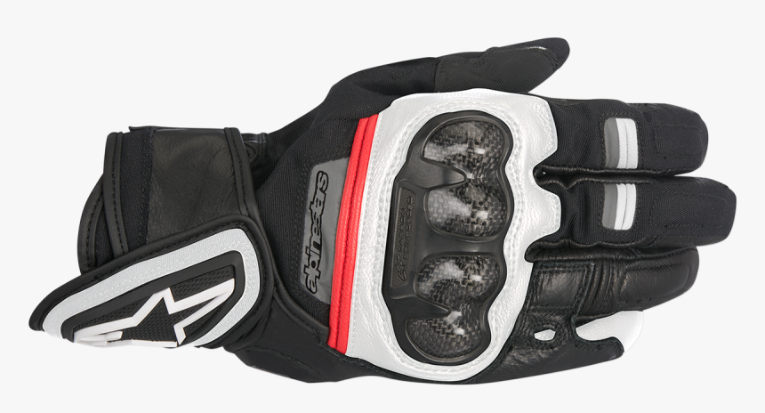 Mens Alpinestars Black White Red Rage Motorcycle Riding - Alpinestars Rage Drystar Gloves, HD Png Download, Free Download