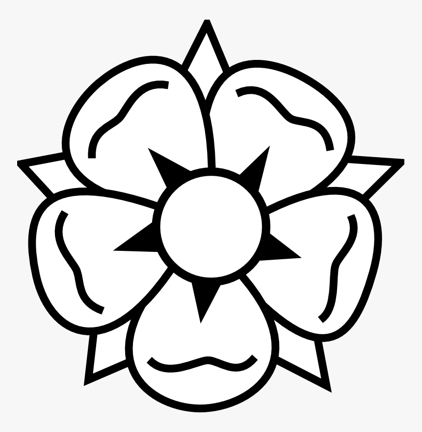 Flower Tattoo Svg Clip Arts - Traditional Flower Tattoo Outline, HD Png Download, Free Download