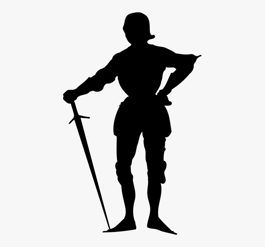 Warrior Silhouette Png -armor Armour Knight Silhouette - Knight Silhouette Png, Transparent Png, Free Download