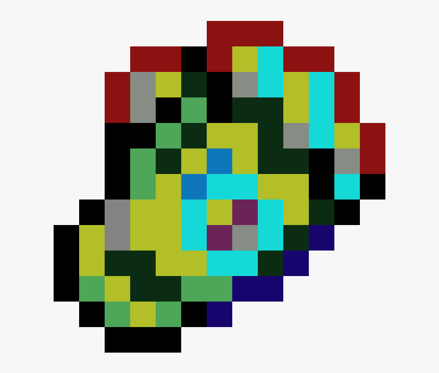 Kawaii Rainbow Heart Pixel Art , Png Download - 8 Bit Mario Mushroom Transparent, Png Download, Free Download