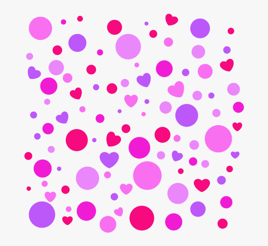 Colorful Hearts Valentine Patterns Backgrounds Colorful Polka Dots Png Transparent Png Kindpng