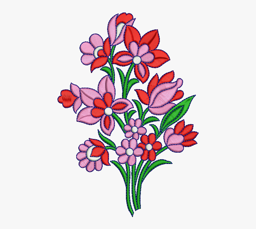 #convert Png To #dst Online Machine Embroidery, Machine - Artificial Flower, Transparent Png, Free Download