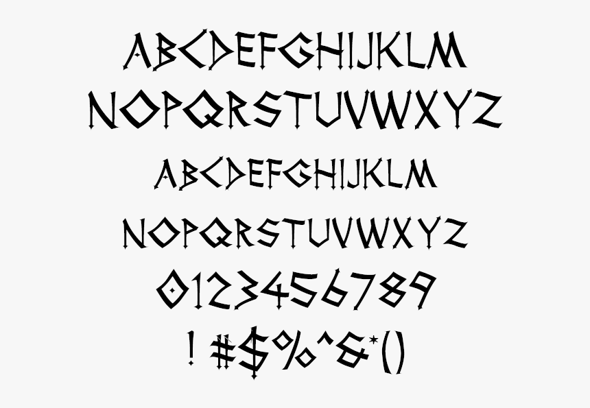 Gothic Thor Example - Calligraphy, HD Png Download - kindpng
