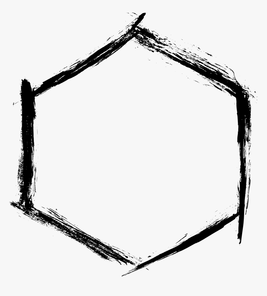 Hexagon Silhouette At Getdrawings - Transparent Background Grunge Frames Png, Png Download, Free Download