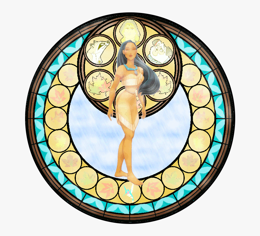 Disney Princess Images Kingdom Hearts-pocahontas Hd - Kingdom Hearts Stained Glass Cinderella, HD Png Download, Free Download
