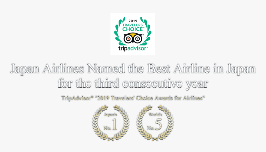 Japan Airlines Named The Best Airline In Japan For - Trip Advisor, HD Png Download, Free Download