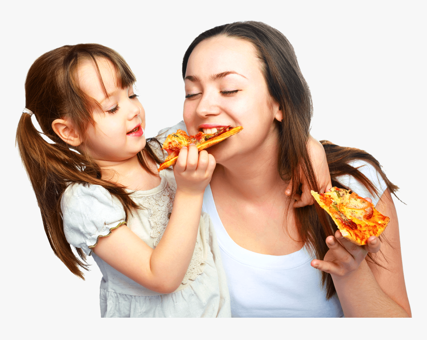 Woman Eating Png - Family Eating Pizza Png, Transparent Png, Free Download