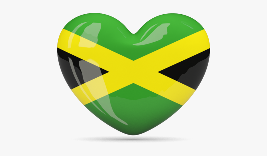 Download Jamaica Flag Png Hd - Jamaican Flag Heart, Transparent Png, Free Download