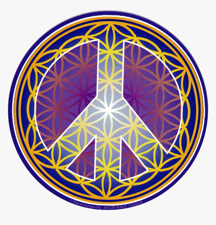 Flower Of Life Peace Symbol - Symbols Of Peace Color, HD Png Download, Free Download