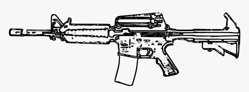 Rifle Automatic Gun Weapon Free Picture - Pink Machine Gun Vector, HD Png Download, Free Download