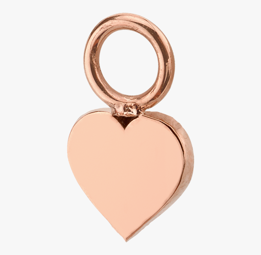 Gold Heart Hoop Charm - Locket, HD Png Download, Free Download