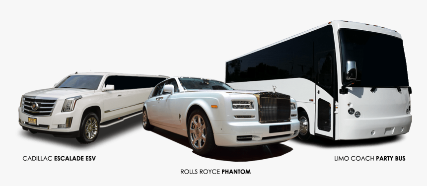 Photo Of The Escalade Esv Limo, Rolls Royce Phantom - Rolls Royce Party Bus, HD Png Download, Free Download