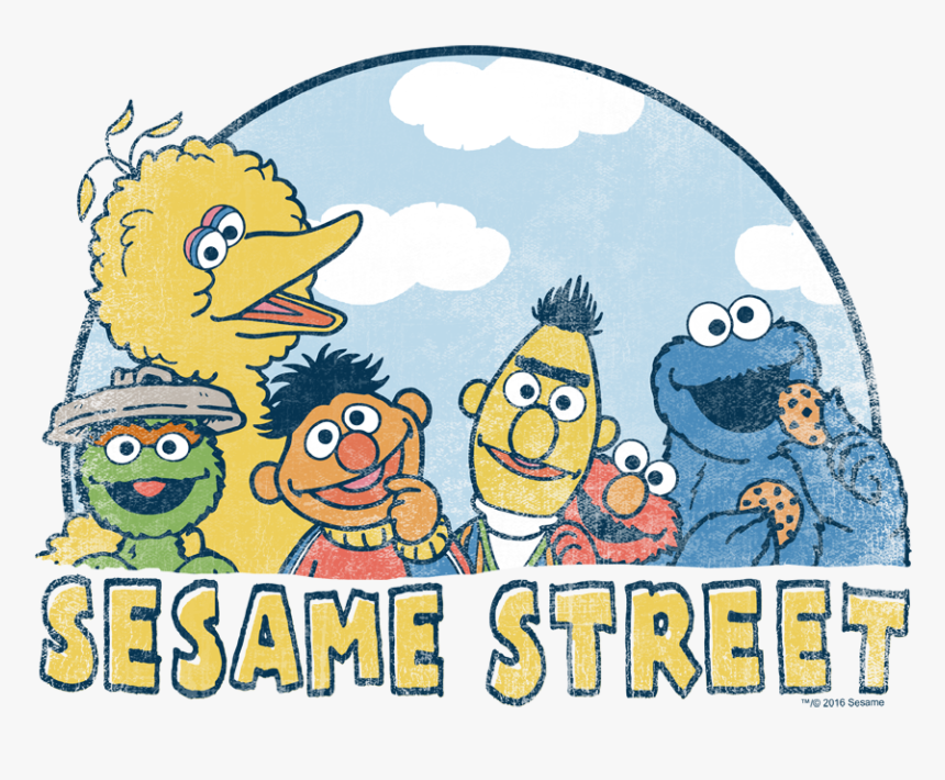 Sesame Street Sesame Group Baby Bodysuit - Cartoon, HD Png Download, Free Download