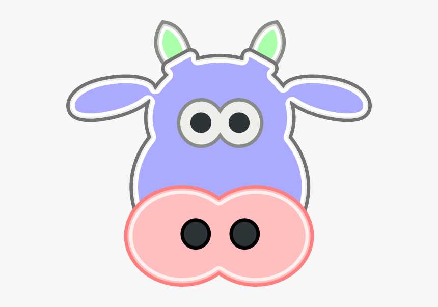 Cow Head Soft Svg Clip Arts - Transparent Cow Head Clipart, HD Png Download, Free Download