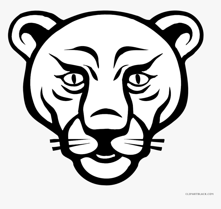 Lion Face Animal Free Black White Clipart Images Clipartblack - Animal Faces To Draw, HD Png Download, Free Download