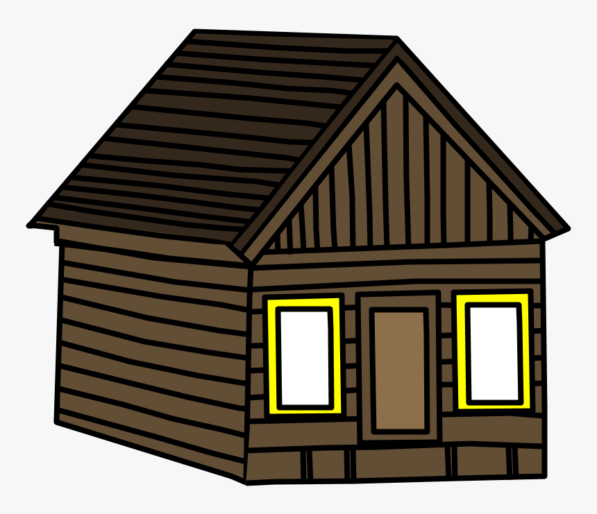 Log Cabin Brown Yellow House Hd Png Download Kindpng