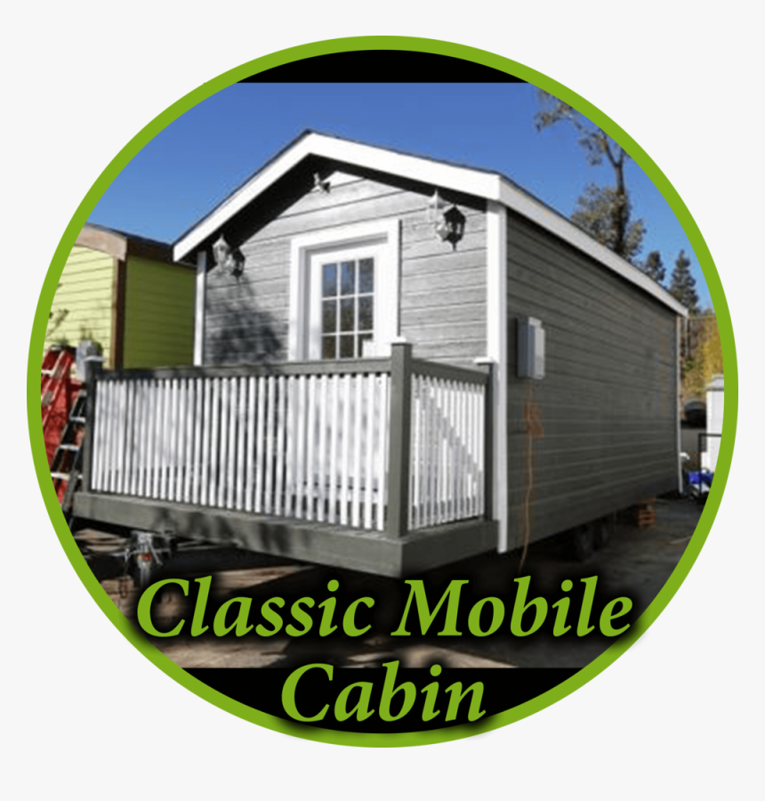 Classic Mobile Cabin Circle - House, HD Png Download, Free Download