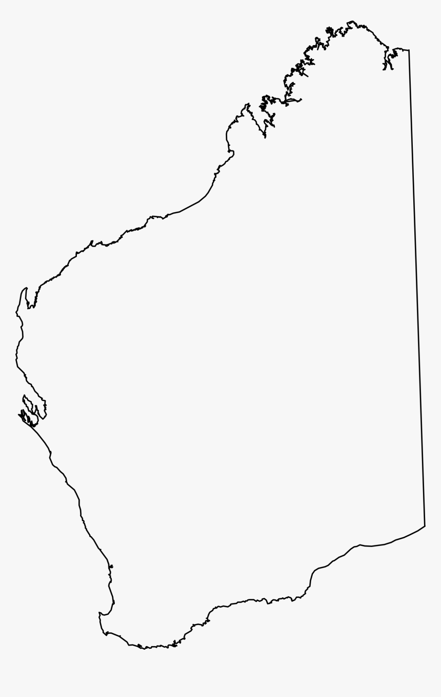 Transparent Washington State Clipart - Western Australia Blank Map, HD Png Download, Free Download