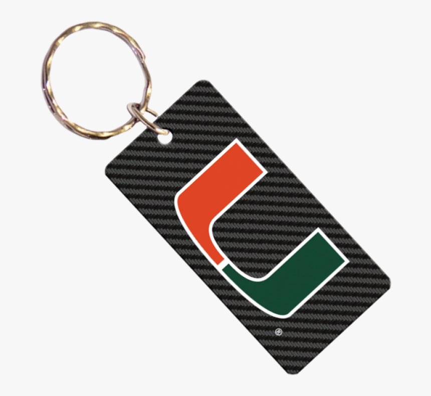 University Of Miami Hurricanes Carbon Fiber Key Chain - Keychain, HD Png Download, Free Download