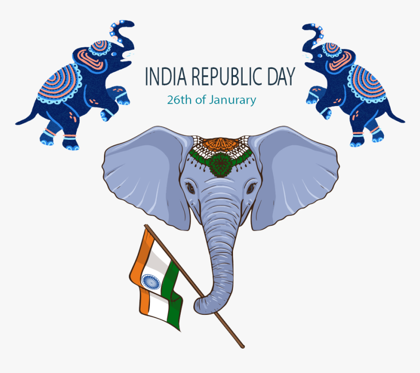 Happy Republic Day Png Image - Indian Elephant, Transparent Png, Free Download