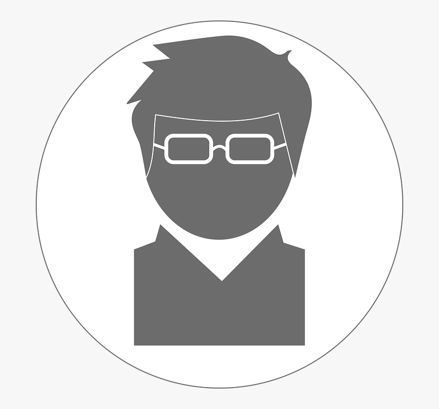 Avatar, Man, Male, Glasses, Spectacles, Intelligent - Engineer Png Black And White, Transparent Png, Free Download