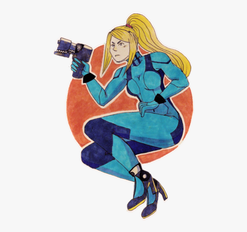 Zero Suit Samus - Cartoon, HD Png Download, Free Download