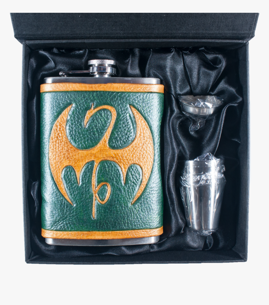 Iron Fist Inspired Flask Set - Wallet, HD Png Download, Free Download