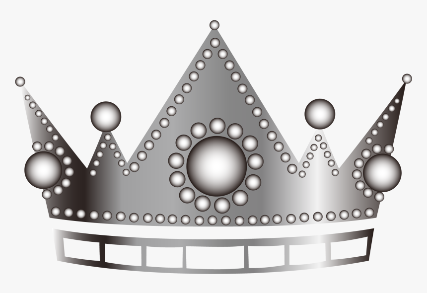 Transparent Crown Png - Corona Plateada Con Rosa Png, Png Download, Free Download