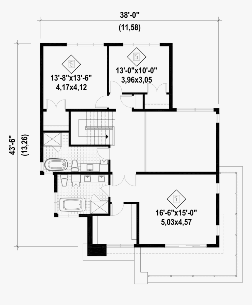 Modern Style Floor Plan, HD Png Download, Free Download