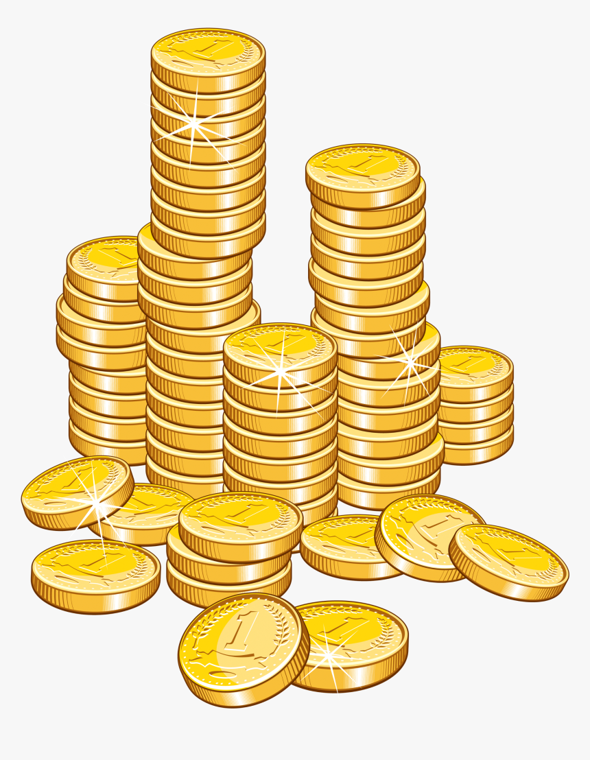 Pile Of Gold Coins Png - Coin Clipart, Transparent Png, Free Download