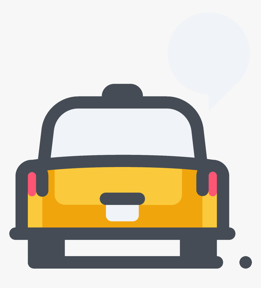 Taxi Speech Bubble Icon - Taxicab, HD Png Download, Free Download