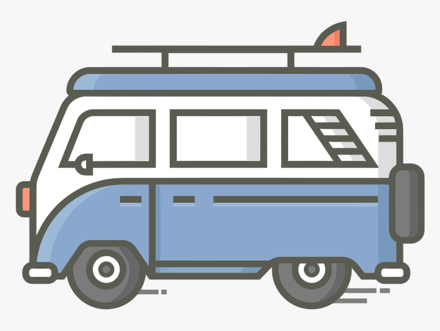 Retro Van Icon By Pettycon - Volkswagen Van Icon Png, Transparent Png, Free Download