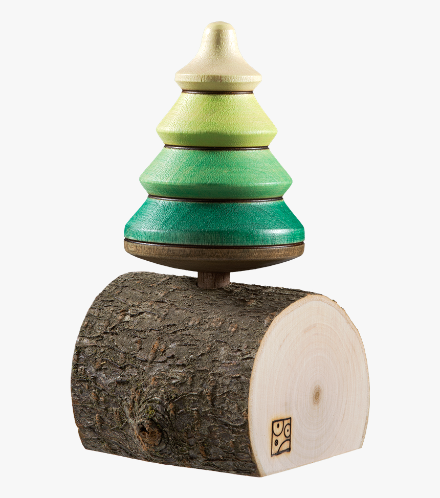 Wooden Spinning Top "tree On Log - Plywood, HD Png Download, Free Download