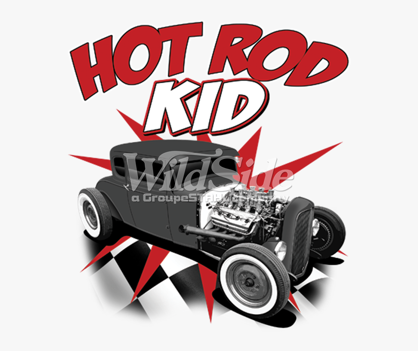 Hot Rod Kid With Checkered Floor Light/dark Garments - Car, HD Png Download, Free Download