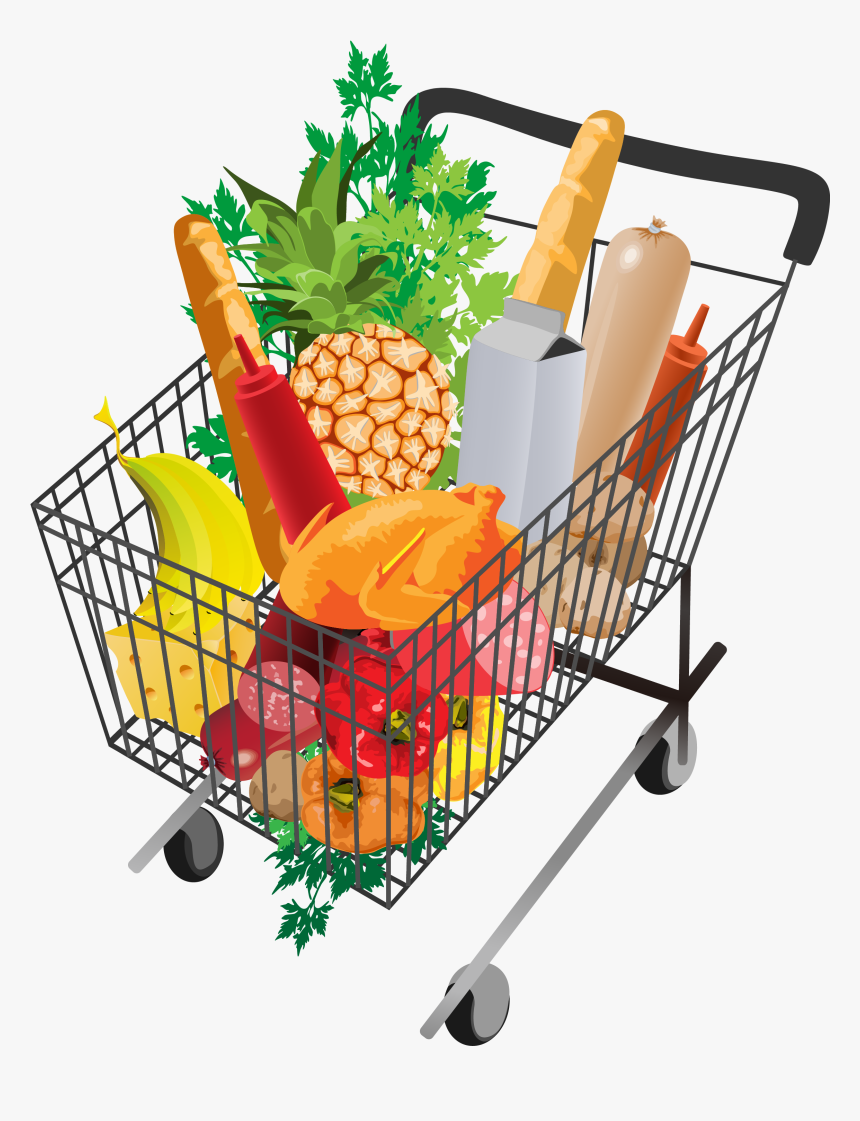 Grocery Shopping Cart Png Picture - Grocery Shopping Cart Png, Transparent Png, Free Download