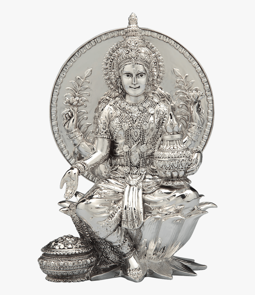 Laxmi On Lotus Idol - Carving, HD Png Download, Free Download