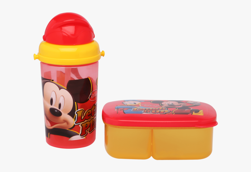 Unisex Mickey Mouse Water Bottle And Lunch Box Combo - Baby Toys, HD Png Download, Free Download