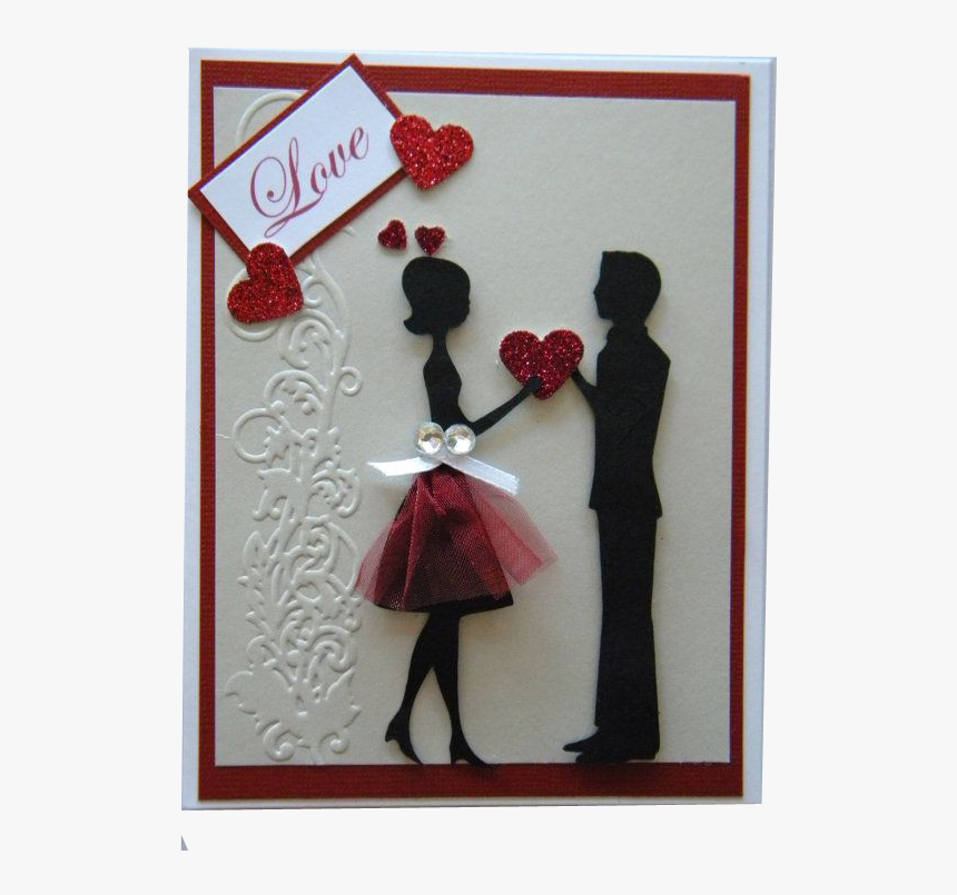 Valentines Day Couple Love Card - Valentine Day Couple Card, HD Png Download, Free Download