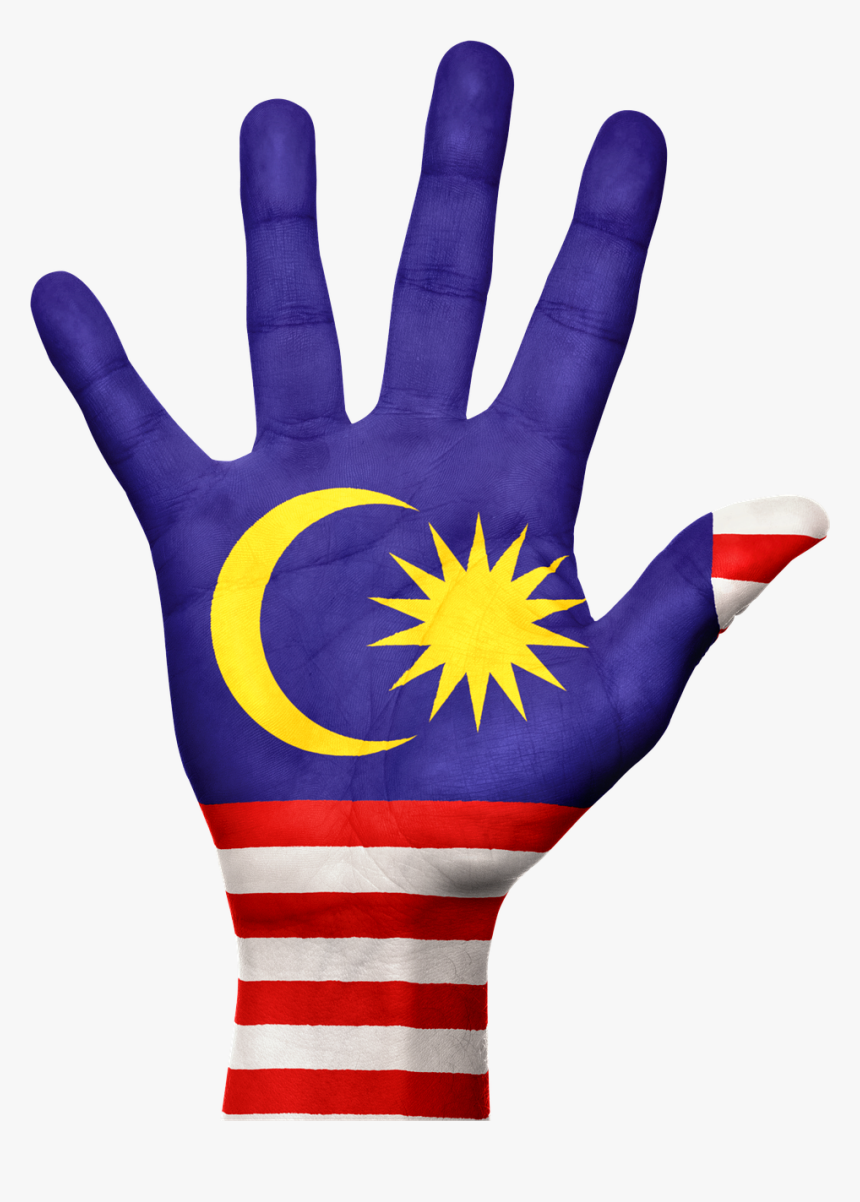 Malaysia Flag Hand, HD Png Download, Free Download