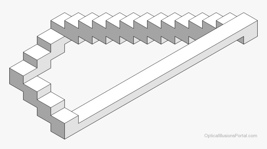 Transparent Mind Blown Png - Optical Illusion Never Ending Staircase, Png Download, Free Download